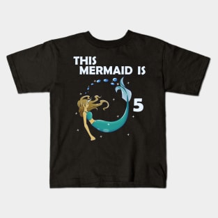 5th Birthday Mermaid Kids T-Shirt